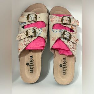 Artika Soft Leather Mules size 39. Made in France.